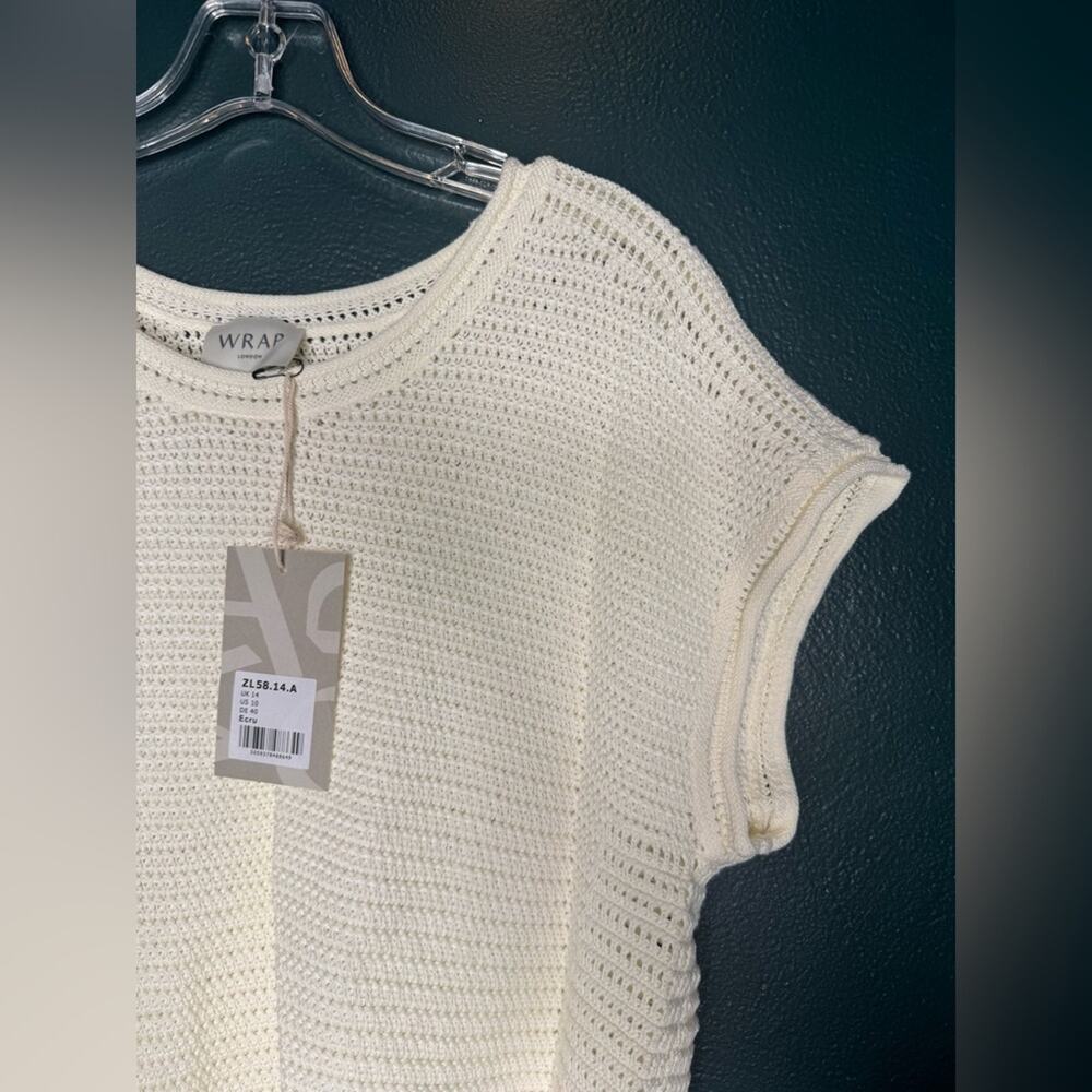 New With Tags WRAP London Loose Knit Short Sleeve Top - Picture 5 of 8